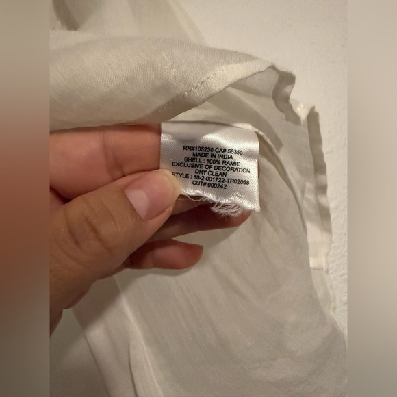 Joie Ramie Ballon Sleeve Blouse in Porcelain - Picture 3 of 6